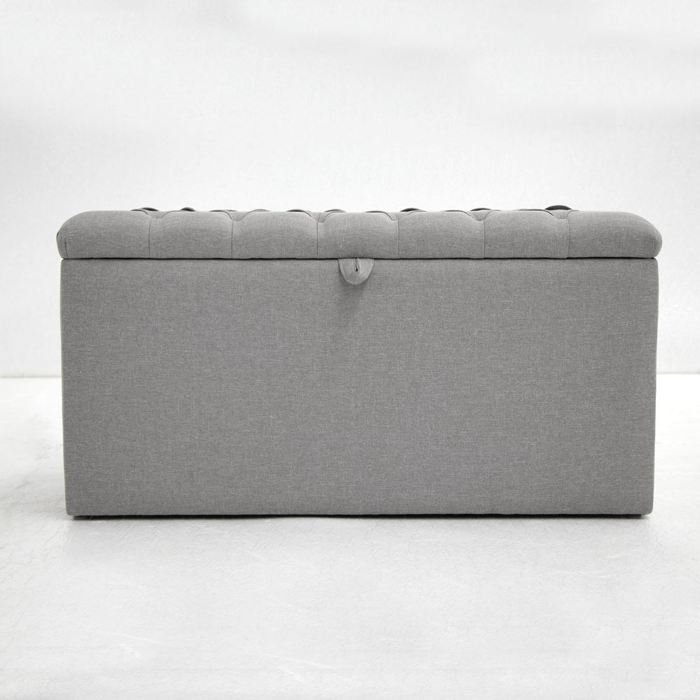 Cofre Corpo Liso / Tampo Capitone Avec Rangement